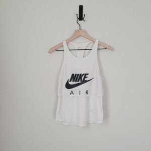 Nike Air Layered Racerback Tank in White Size Small